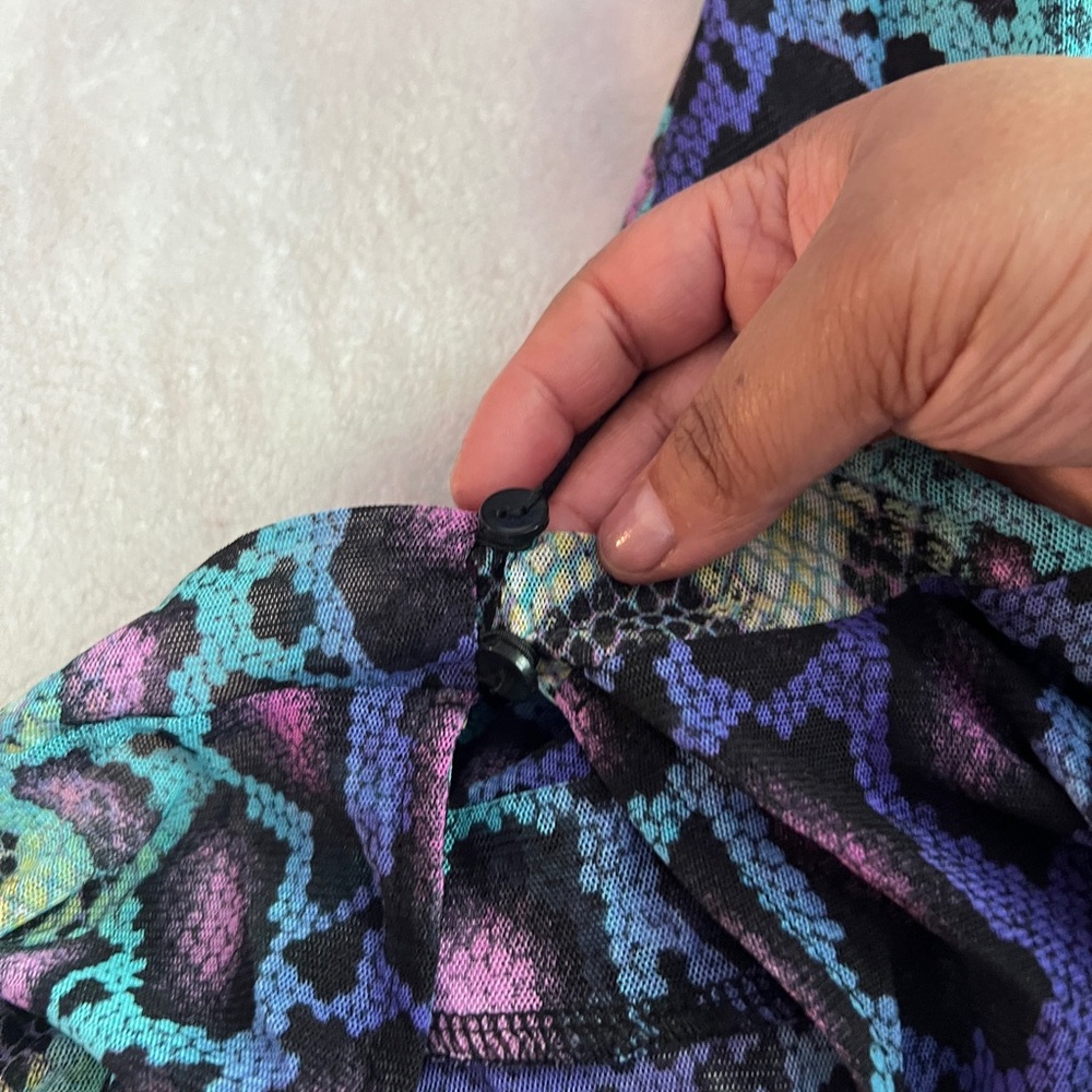 Fashion Nova Vibrant Snake Print Blouse - Picture 2 of 5
